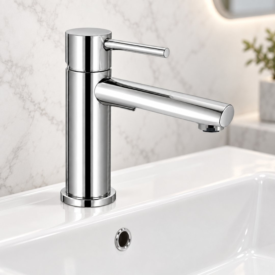 JQ-FLP-CHR-5051BPM Single Lever Basin Mixer Wash Basin Tap - My Home Studio